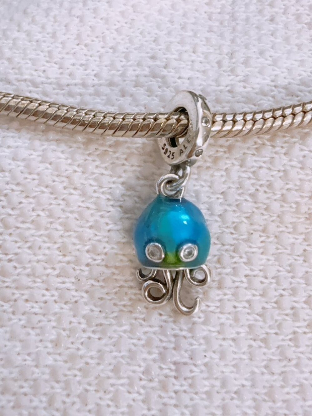 Jellyfish Dangle Silver Charm For Pandora Bracelet Necklace